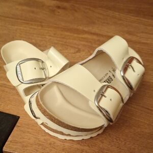 Yellow Double Buckle Slide Birkenstock Sandal